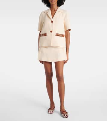 Horsebit calf hair ballet flats | Gucci
