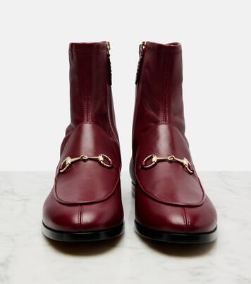 Horsebit leather ankle boots | Gucci
