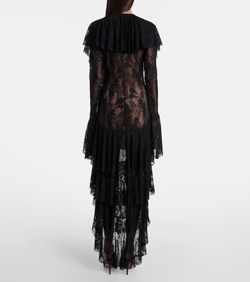 Asymmetric ruffled midi dress | Norma Kamali