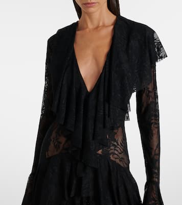 Asymmetric ruffled midi dress | Norma Kamali