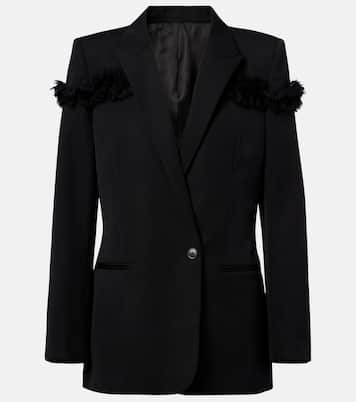 Blazer aus Wolle mit Spitze | McQueen
