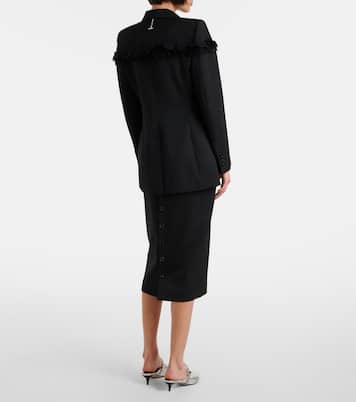 Blazer aus Wolle mit Spitze | McQueen