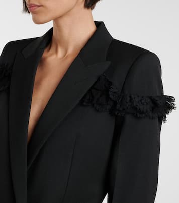 Blazer aus Wolle mit Spitze | McQueen