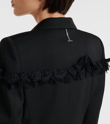 Blazer aus Wolle mit Spitze | McQueen