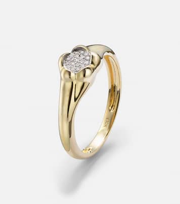 Crosby 10kt gold ring with diamonds | Stone and Strand