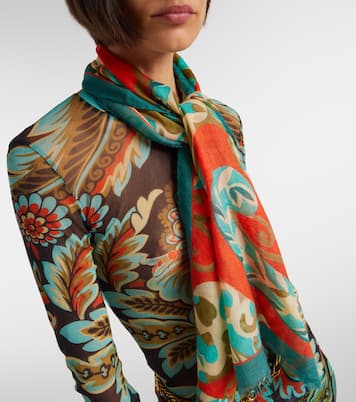 Tosca printed wool and cashmere scarf | Etro