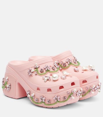x Crocs Siren embellished platform clogs | Simone Rocha