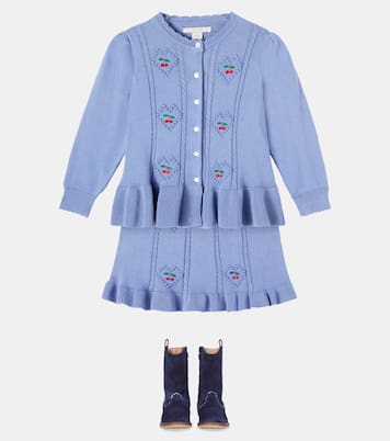 Soleil embroidered cotton cardigan | Konges Sløjd