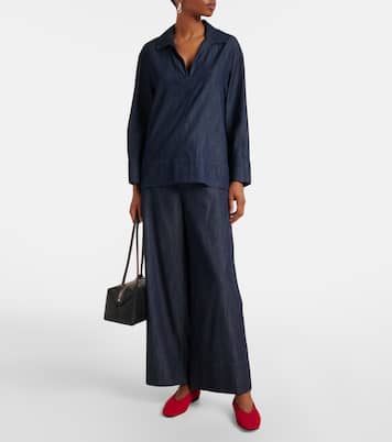 Pantaloni Jour in chambray di cotone a gamba larga | 'S Max Mara