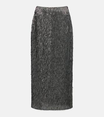 Sequined high-rise pencil skirt | Erdem