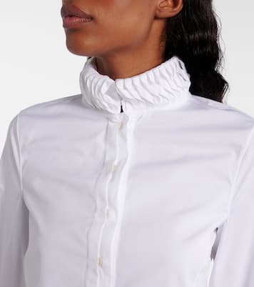 Cropped cotton poplin shirt | Alaïa