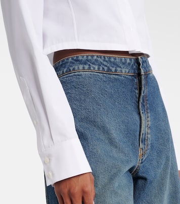 Cropped cotton poplin shirt | Alaïa