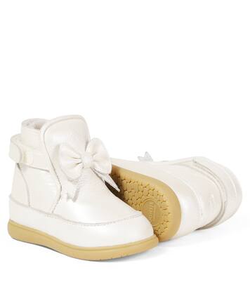 Bebé - botas Cemilla de piel con lazo | Donsje