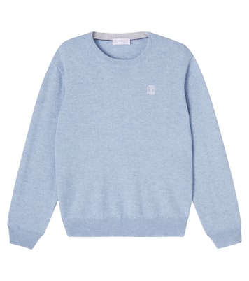 Jersey de cachemir con logo | Brunello Cucinelli Kids