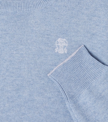 Jersey de cachemir con logo | Brunello Cucinelli Kids