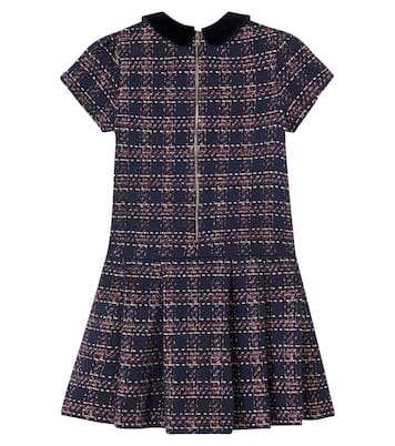 Vestido de tweed con terciopelo | Tartine et Chocolat