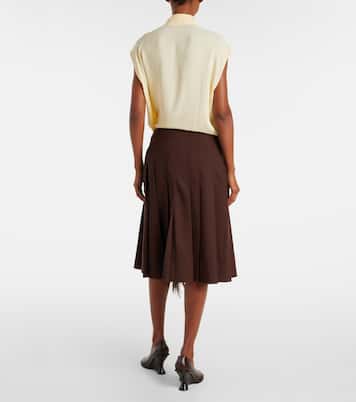 Falda envolvente plisada con plumas | Plan C