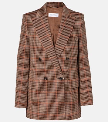 Guelfo checked wool and cotton blazer | Max Mara