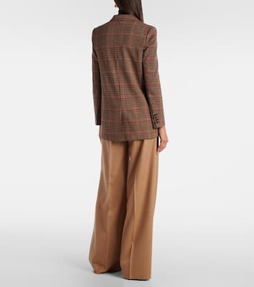 Guelfo checked wool and cotton blazer | Max Mara