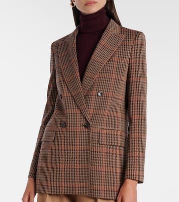 Guelfo checked wool and cotton blazer | Max Mara