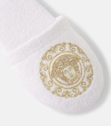 Cotton and linen terry slippers | Versace Home