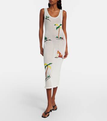 Vestido de playa Luma de algodón bordado | Staud
