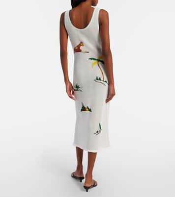 Vestido de playa Luma de algodón bordado | Staud