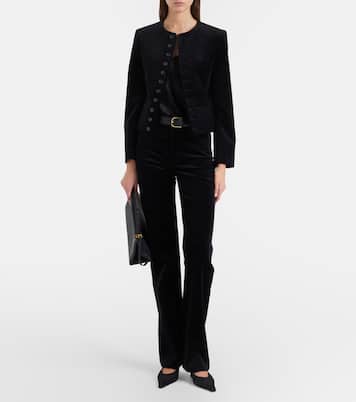 Joan cotton velvet straight pants | Nili Lotan