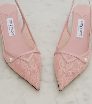 Slingback-Pumps Amita 45 aus Spitze | Jimmy Choo