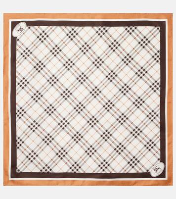 Burberry Check silk twill scarf | Burberry