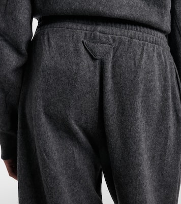 Pantaloni tapered in lana e cashmere | Prada