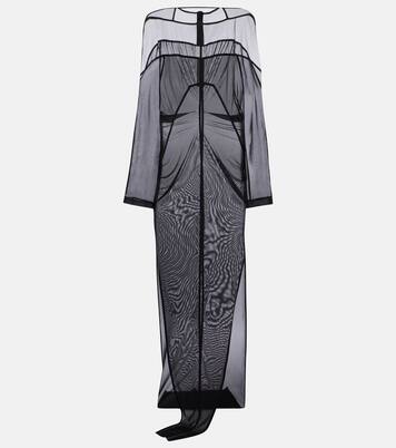 Abito lungo Collage in tulle e chiffon | Rick Owens