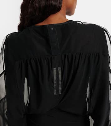 Abito lungo Collage in tulle e chiffon | Rick Owens