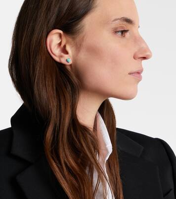 Ohrringe aus 14kt Gelbgold (585/1000) mit Diamanten und Türkis | Sydney Evan