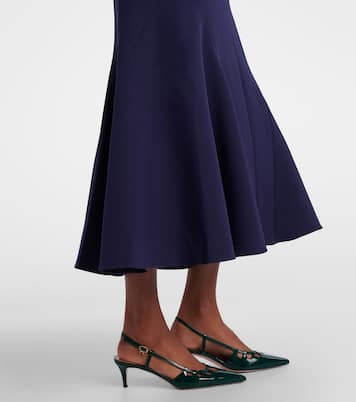 Vestido midi Luisa de crepé con cinturón | Safiyaa