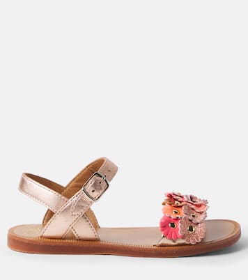 Plagette Multi Flo leather sandals | Pom d'Api