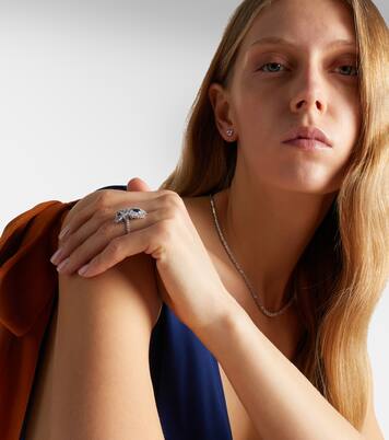 18kt white gold (750/1000) ring with gemstones | Suzanne Kalan