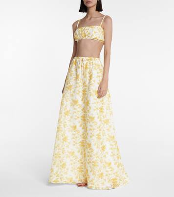 Clementine cotton and silk crop top | SIR