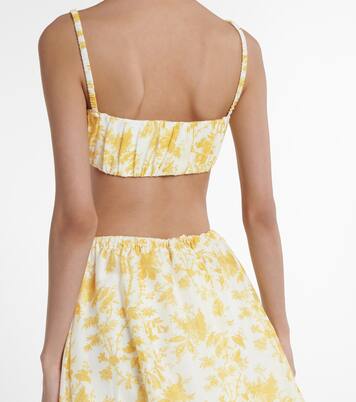 Clementine cotton and silk crop top | SIR