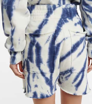 Yacht tie-dye cotton shorts | Les Tien