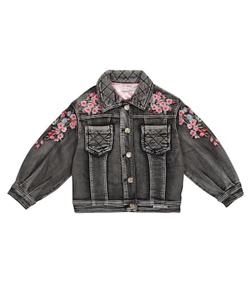 Embroidered denim jacket | Monnalisa