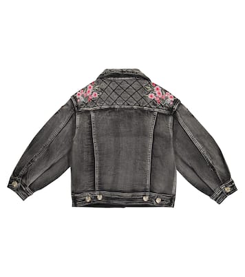 Embroidered denim jacket | Monnalisa