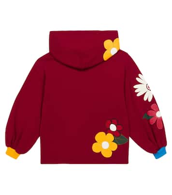 Floral cotton hoodie | Dolce&Gabbana Kids