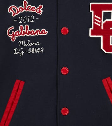Printed cotton-blend varsity jacket | Dolce&Gabbana Kids