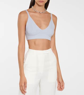 Bralette Aeris in misto cotone e lana a coste | Simkhai