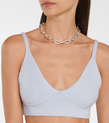 Bralette Aeris in misto cotone e lana a coste | Simkhai