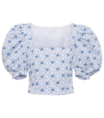Top Tessa in misto cotone con stampa | Caroline Constas