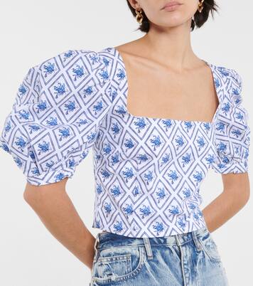 Top Tessa in misto cotone con stampa | Caroline Constas