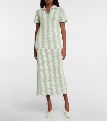 Falda midi en mezcla de algodón | Jil Sander