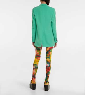 Ruched printed tights | Dries Van Noten